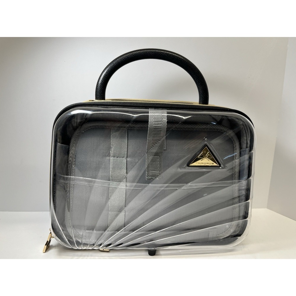 Triforce Elite Travelware Hardside Beauty Zipper Case Clear Luggage Makeup Bag